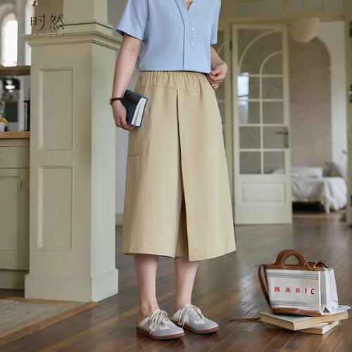 时然【工笔藏拙】大码裙裤