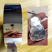 封底锡纸翡翠珠宝玉石器用镜面反光条垫双面金色银带背胶自贴PE膜