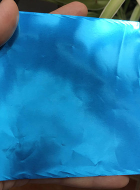 天蓝色锡纸包装用铝箔纸光面亮 7*7 8 9 10 12 15 20 30 45cm厘米
