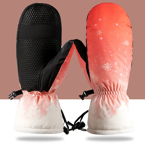 羽绒手套女冬季保暖加厚骑行玩雪
