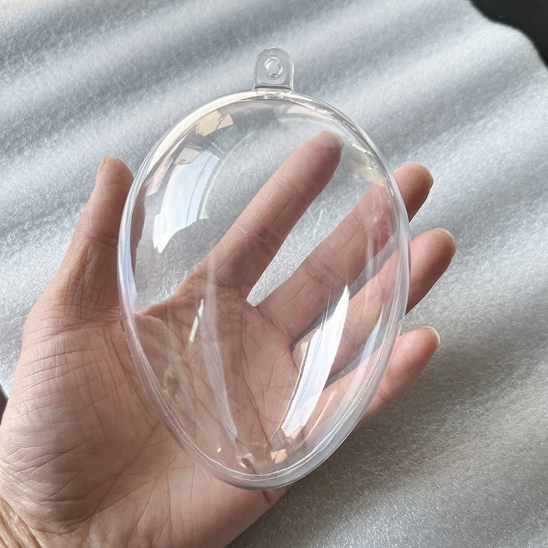 亚克力透明空心球椭圆形塑料球蛋形球壳蛋形球吊饰挂件创意装饰球