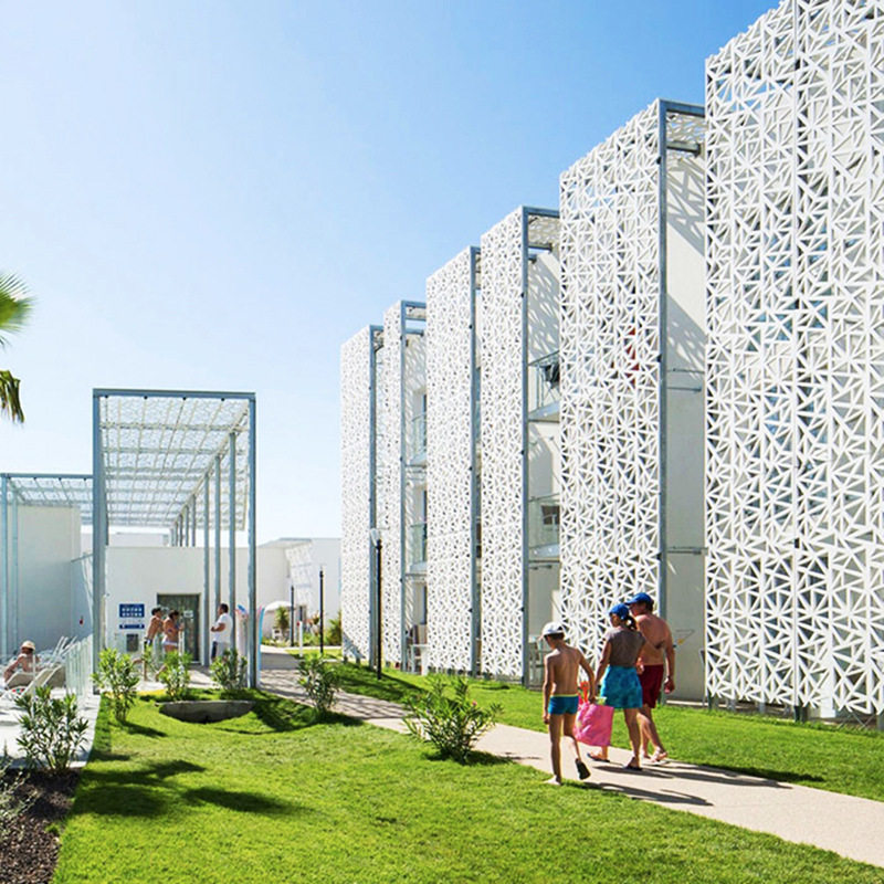 镂空雕花铝单板门头装修工程铝板外墙装饰造型金属材料板建材厂家