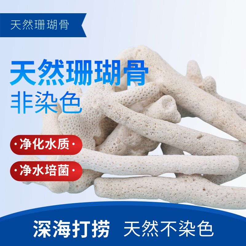 珊瑚骨滤材鱼缸过滤材料鱼池珊瑚石底砂水族箱造景稳定净化水质