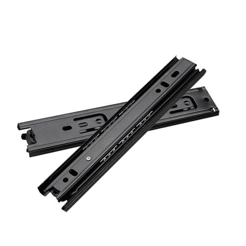 。二节轨三节抽屉轨道床头柜滑轨滑道键盘导轨道轨滚珠滑轮五金配