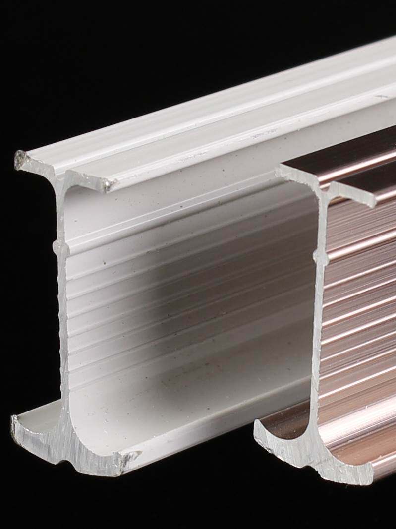 飘窗阳台可弯曲窗帘轨道弯轨U型L型滑轨导轨滑道单轨双轨顶装侧装