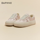 复古百搭缎面增高轻便舒适休闲板鞋 达芙妮厚底德训鞋 女2025秋新款