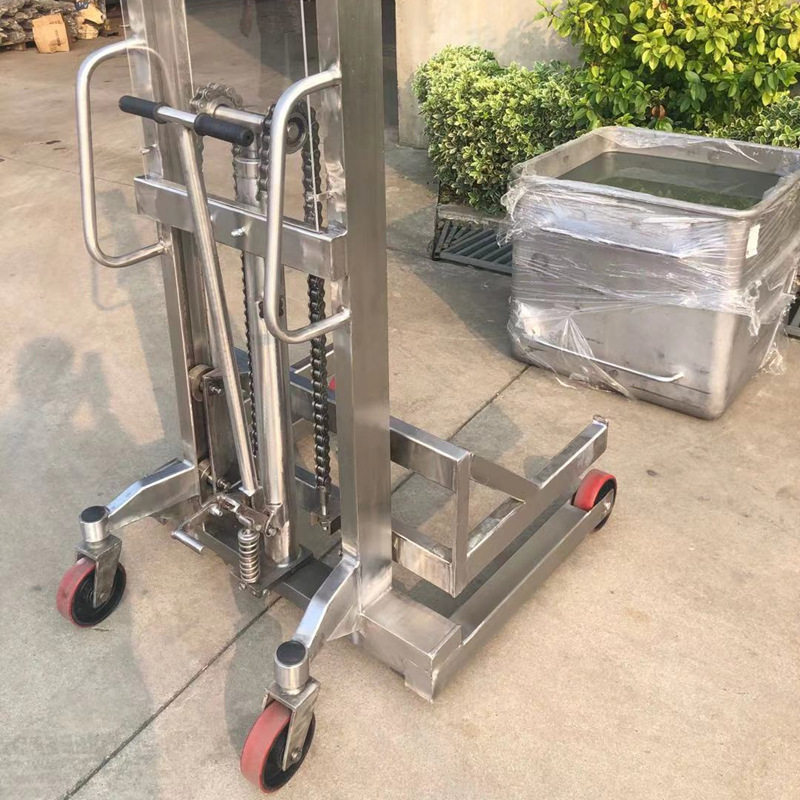 hoular好拉SUS304全不锈钢手动堆高车堆垛车油桶倾倒车升降叉车,五金/工具,工具车/便携工具推车/平板工具车,淘宝优惠券,粉丝福利购,淘宝优惠卷