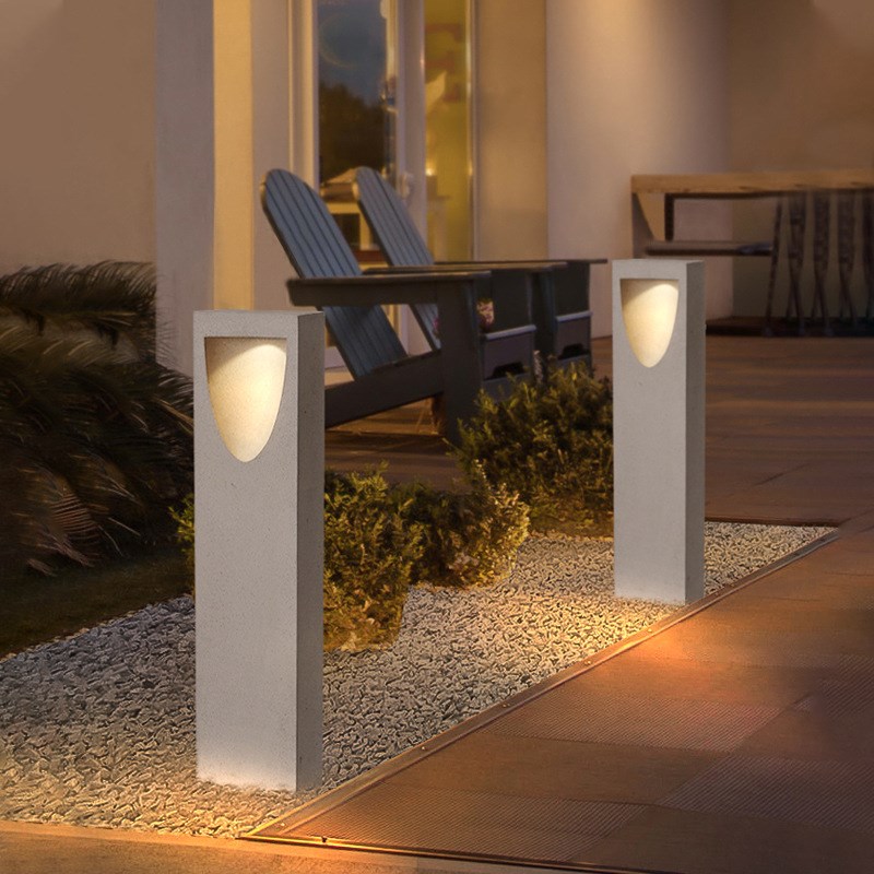 灯坪灯户外防水庭院柱s室内外极简水泥灯水磨石草头灯庭院路灯