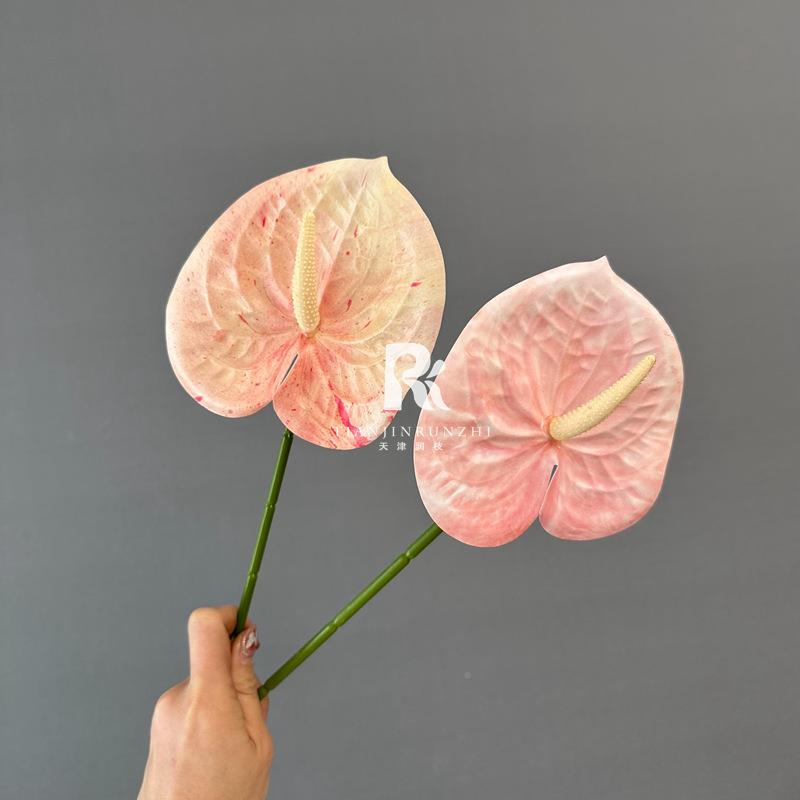 D仿真花红掌掌绿掌粉白掌火3打印手感小鹤AL-1130婚礼堂路引插花