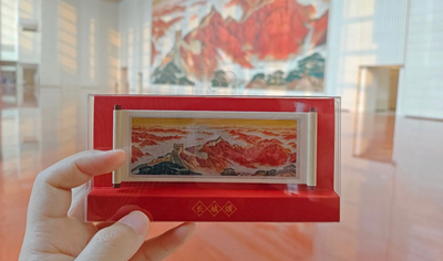 正品代购北京展览馆博物馆文创冰箱贴长城颂冰箱贴卷轴冰箱贴