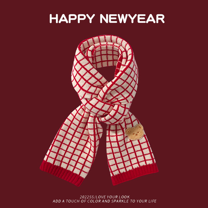 秋冬新年红小熊儿童圣诞