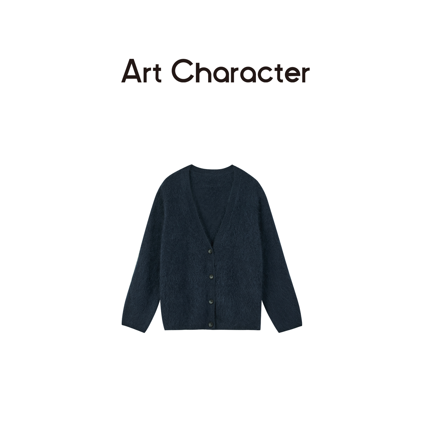 ART CHARACTER/艺符羊绒羊毛混纺V领长袖开衫女