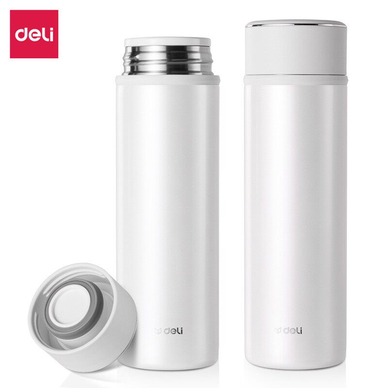 得力LL601保温杯500ml不锈钢杯子