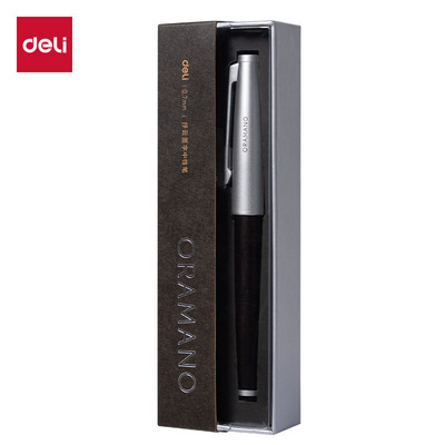 得力A6/A97臻顺滑金属按动中性笔