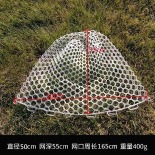 抄网硅胶网兜网布鱼网兜加深大物抄网网兜超大防挂不挂钩橡胶网兜
