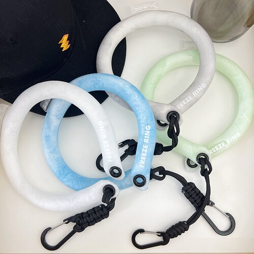28度冰圈降温贴夏天物理消暑凉爽挂脖安全扣骑行户外运动循环使用