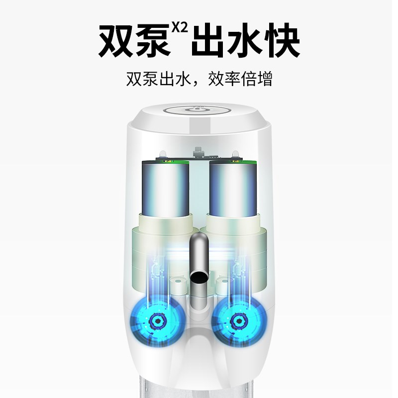 子路桶装水抽水器双泵家用上水器纯净水桶一键出水器简易饮水机头