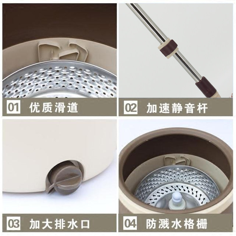 妙佳拖把桶双驱动木地板墩布迷你省力拖布好神拖旋转拖布拖把单桶