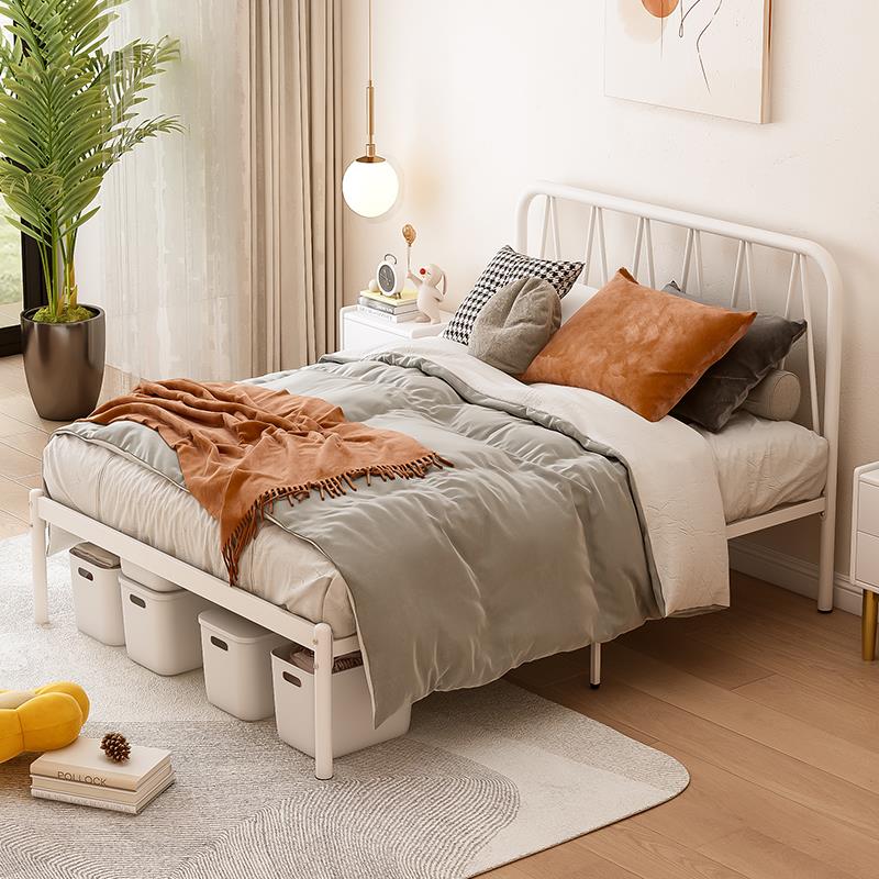 现代简约铁艺床双人床1.5米公主铁床架1.8米民宿铁架床宿舍床单人