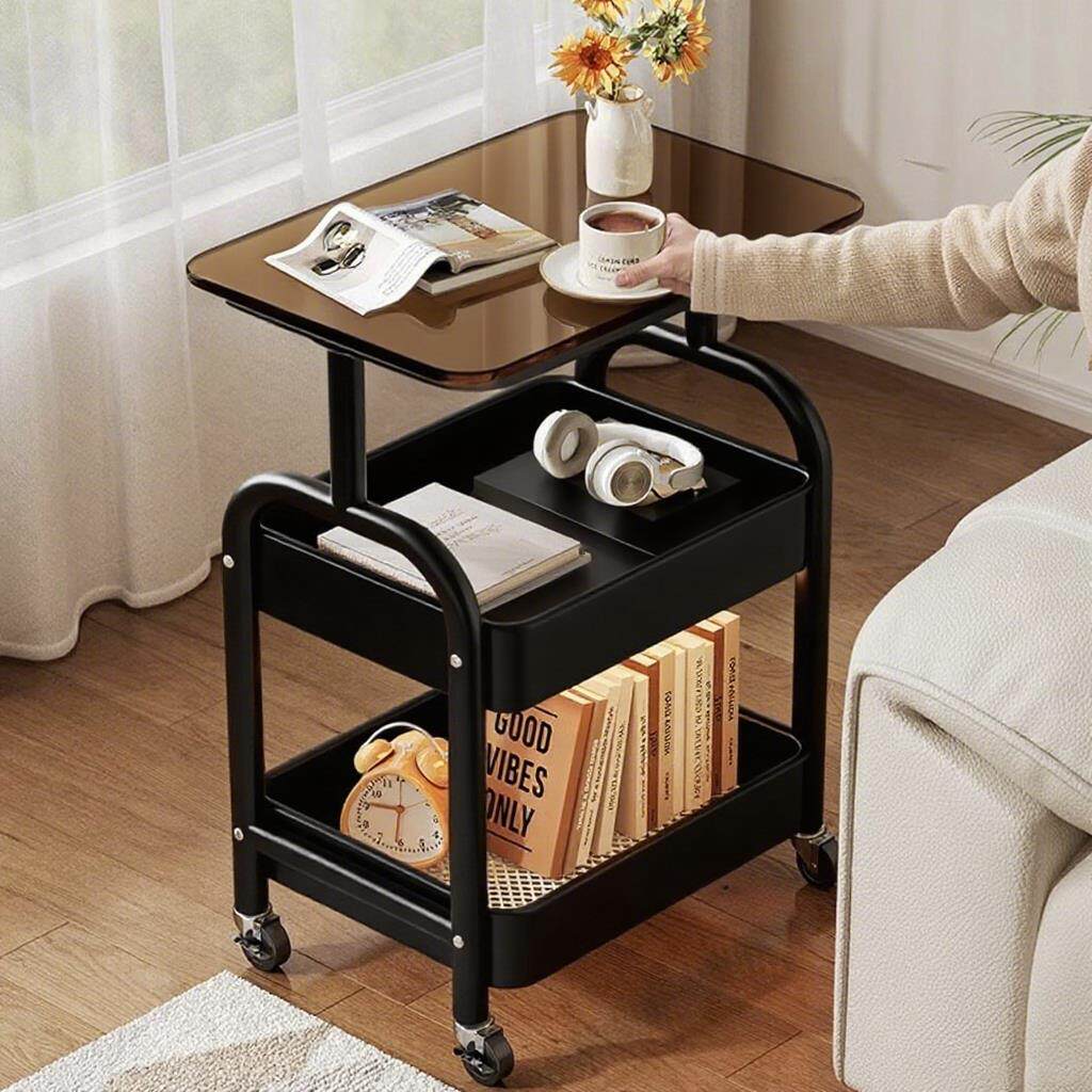 床头小推车可移动沙发边几夹缝柜客厅新款茶几床边桌子轻奢置物架