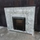 大理石汉白玉爵士白石雕壁炉简约百搭室内装 饰天然石材壁炉定制