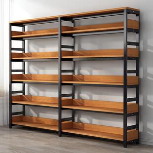 教室图书角书架书架置物架落地书柜铁艺钢木货架储物架多层简易收