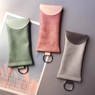 自动闭合高级感通用便携简约眼镜袋墨镜太阳镜收纳盒磁吸锁扣可挂