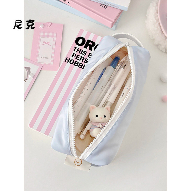 尼克~女孩款铅笔文具盒奶油小方包 高颜值学生ins笔袋小2026新款,文具电教/文化用品/商务用品,笔袋,淘宝优惠券,粉丝福利购,淘宝优惠卷