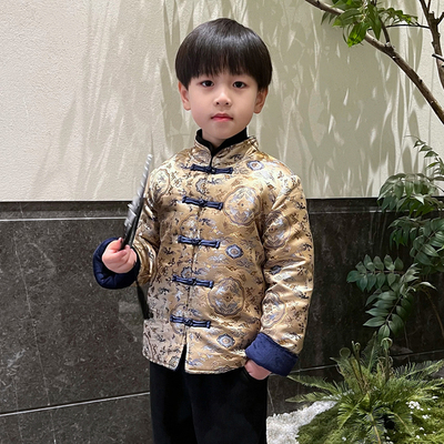 加绒加厚拜年服男童冬季