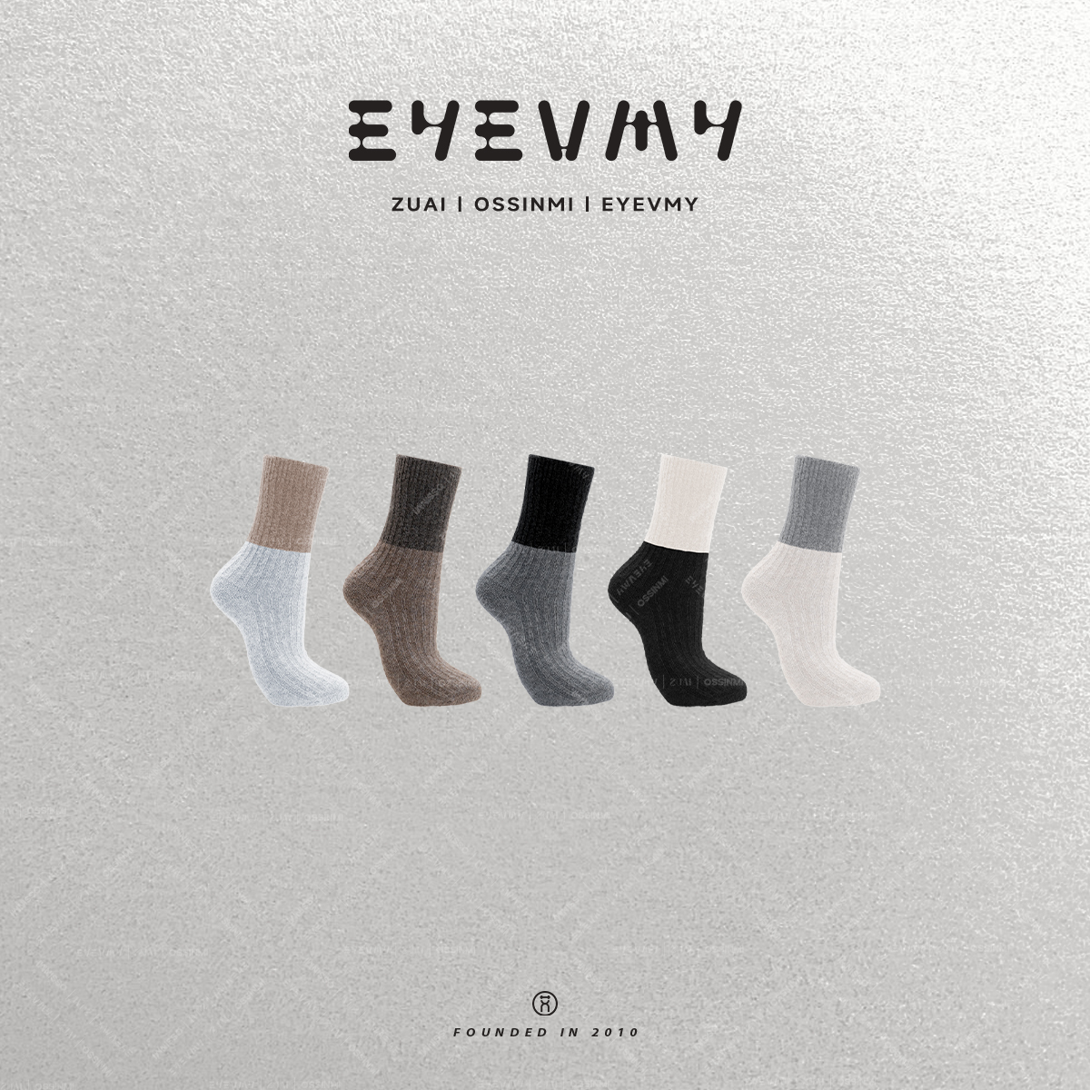 羊毛撞色中筒保暖袜LYCJ0154