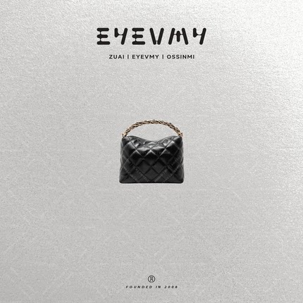 【小香菱格手提挽链斜跨包】菱格链条斜挎油蜡真皮水桶包A25CA001