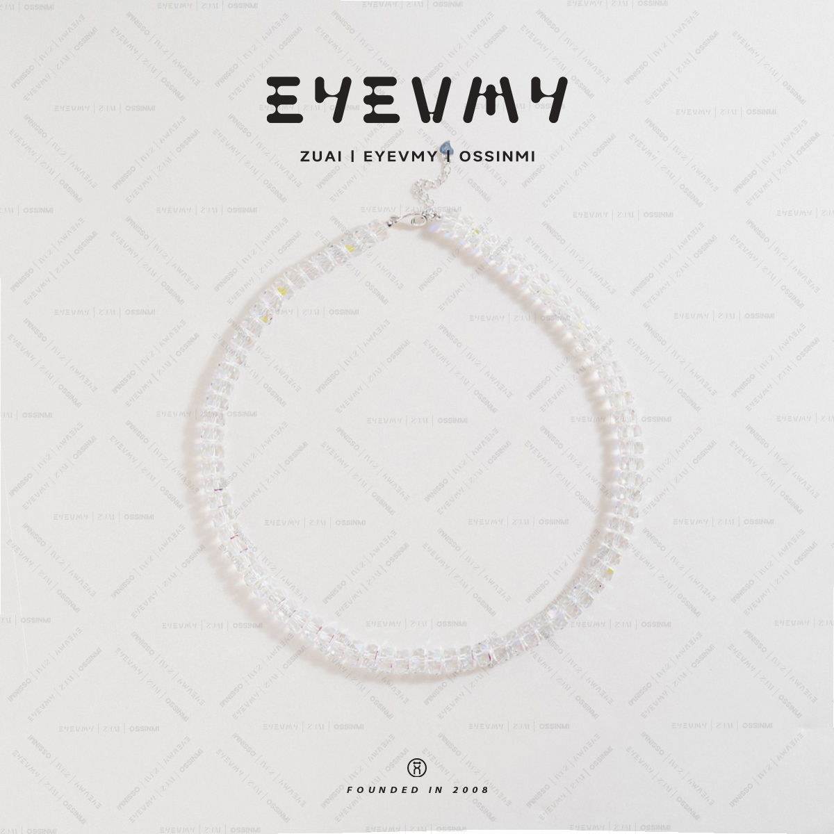 SHL5PS02【切割面爆闪水晶项链】约103颗左右