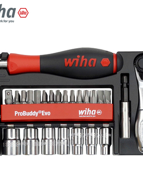 德国wiha威汉40件迷你棘轮扳手套装进口多功能批头螺丝刀套筒组合