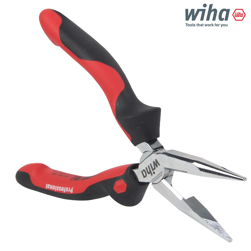德国wiha威汉尖嘴钳进口工业级省力尖头6寸电工专用钳子多功能
