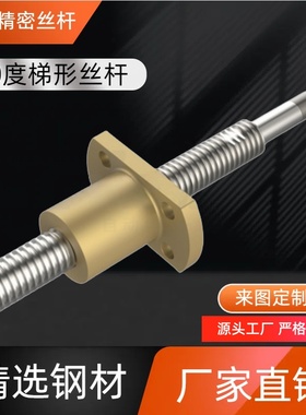 30度梯形丝杠LHJ12-D8-D10-D12-D14-D16-D18-D20-D22-D25-L50/100
