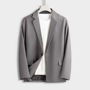 迪伽默2023秋冬新款男士商务休闲西服时尚百搭帅气一粒扣小西服潮