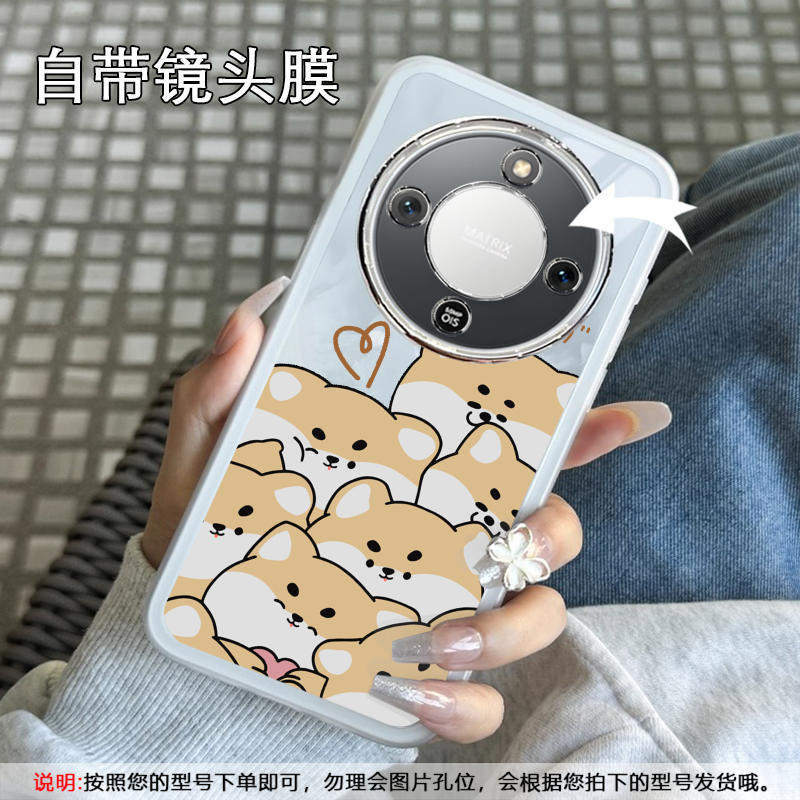 【自带镜头膜】荣耀X70手机壳新款X70Pro散热保护套多只柴犬防摔定制透明软边亲肤亲肤手感