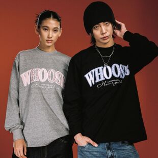 WHOOSIS(不知其名)豹纹贴布长袖T恤秋打底松弛感通勤男女校园潮