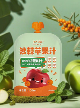 然萃沙棘苹果汁NFC果汁原浆鲜果冷榨独立小袋礼盒装甘肃庆阳特产
