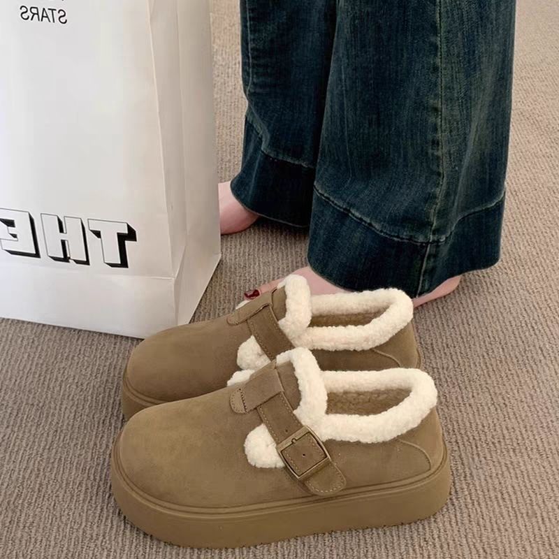 厚底加绒勃肯鞋女2025新