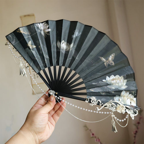 古风cos解雨臣手持折扇子国风天官赐福花城谢怜衍生配饰写真道具