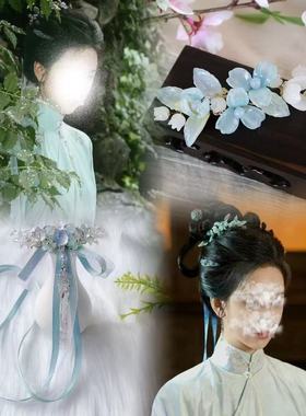 古风庄寒陈雁都灵回时同款发饰夹宋明制汉服贵女挽发掩鬓发钗配饰