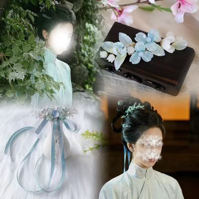 古风庄寒陈雁都灵回时同款发饰夹宋明制汉服贵女挽发掩鬓发钗配饰