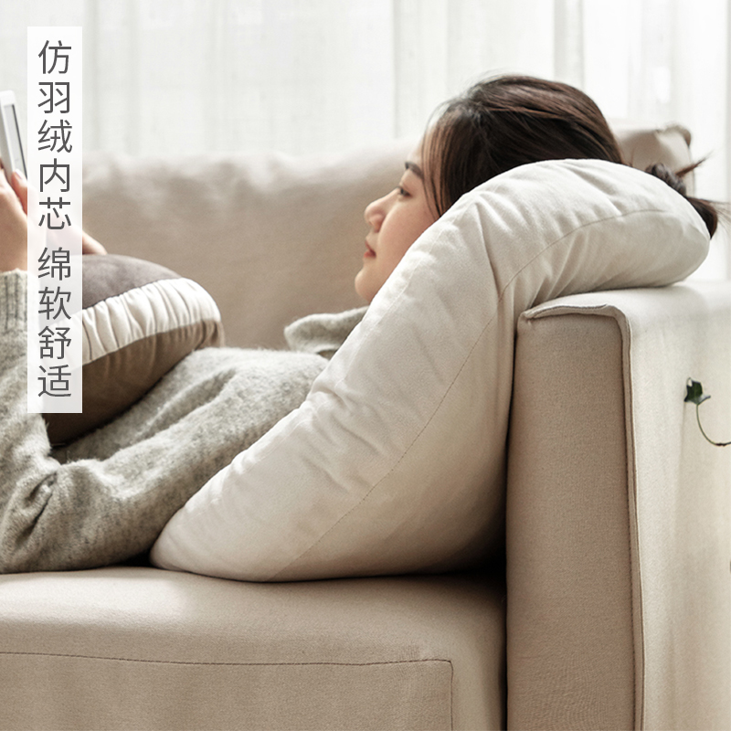 速发 日式柔软榻榻米靠垫抱枕加厚羽绒棉飘窗沙发坐垫枕头6