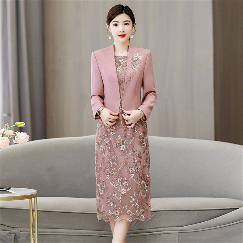 现货速发结婚喜服妈妈装礼服岳母连衣裙