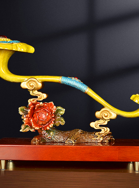 速发富贵如玉厅财摆件彩铜意如意工艺家居装饰客招玄关电视柜办公