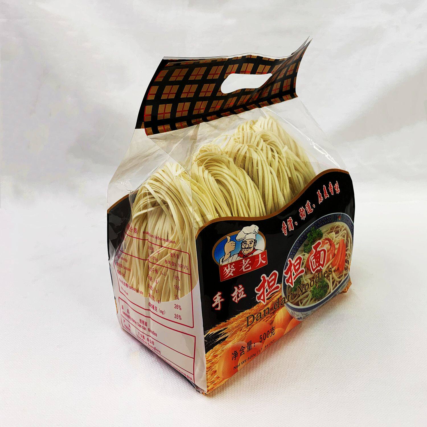 麦老大手拉担担面500g原麦香拌面早餐水煮汤面家庭装美味多种吃法