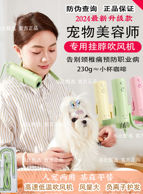 遛十七专业宠物美容吹风机高低双速大风力挂脖狗狗猫咪吹水拉毛机