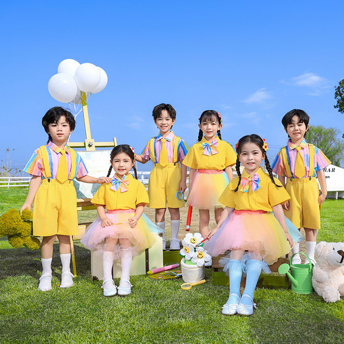 六一儿童啦啦队演出服夏季幼儿园