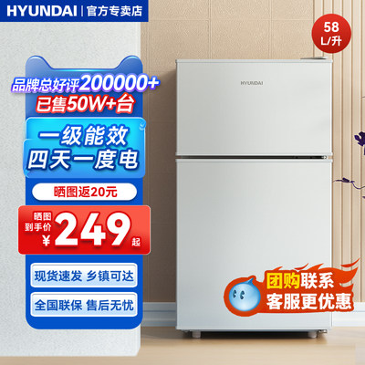 hyundai两门三门出租房家用冰箱